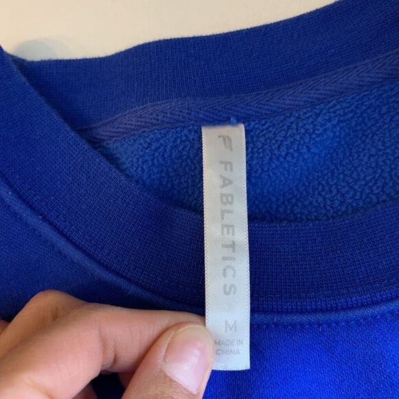 Fabletics Sweatshirt Womens M Medium Harbor Go To Classic Crew Neck Fleece Lined - Picture 7 of 12